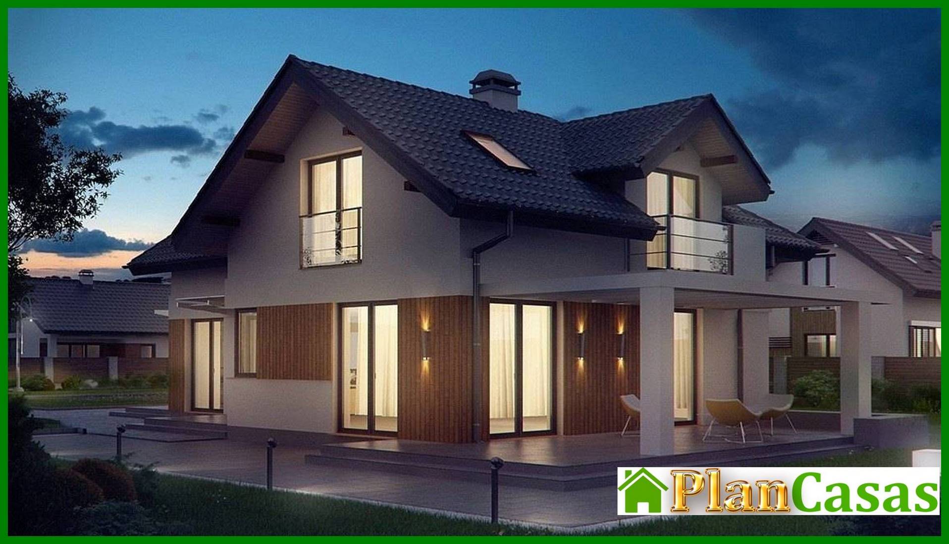 Galería de visualizaciones - Proyecto de una casa con ático y una habitación adicional en la planta baja