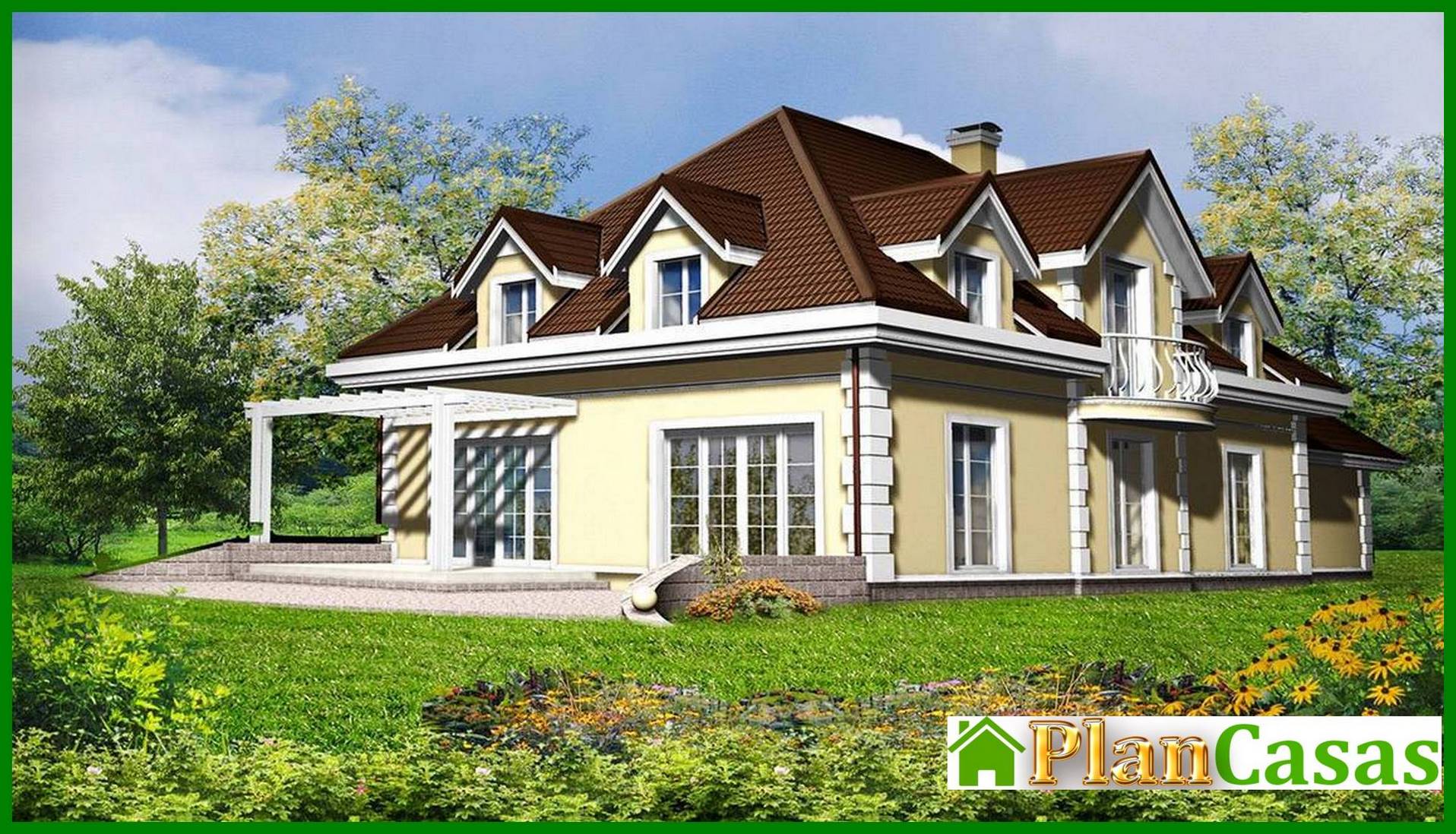 Galería de visualizaciones - Proyecto de una mansión con garaje para dos coches