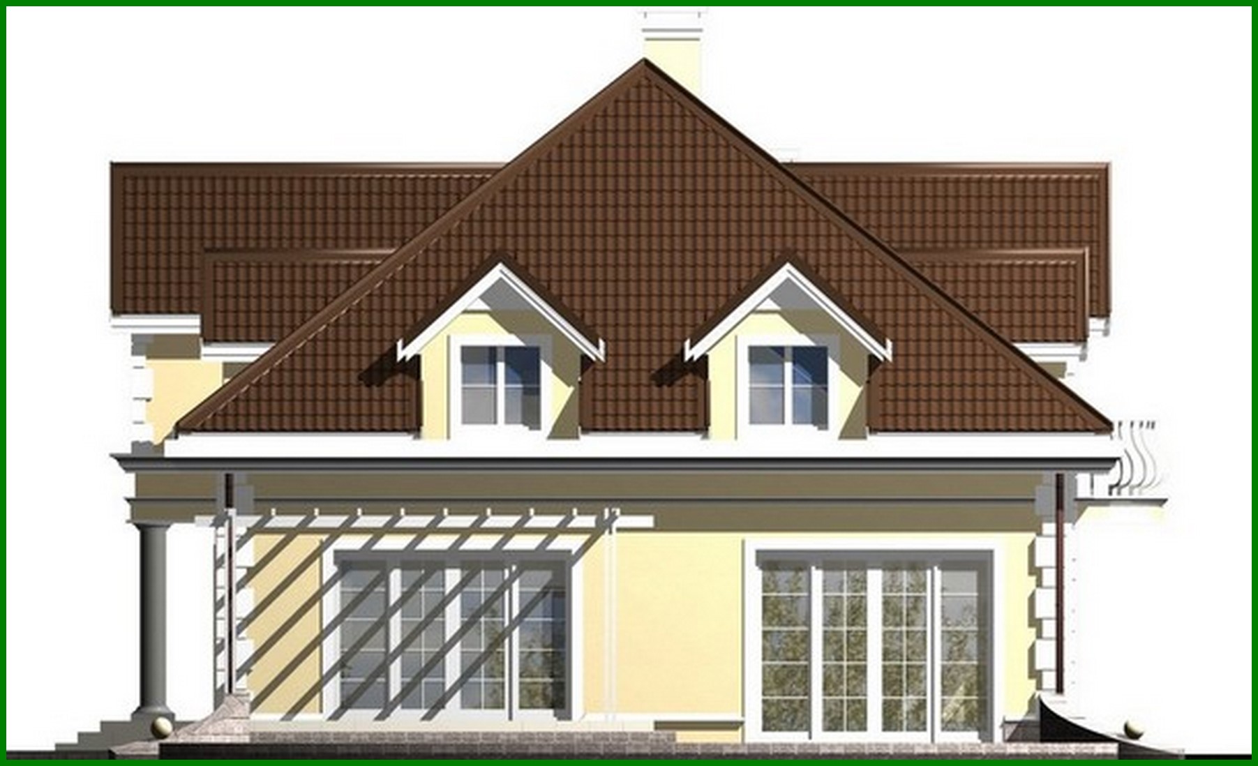 Galería de visualizaciones - Proyecto de una mansión con garaje para dos coches