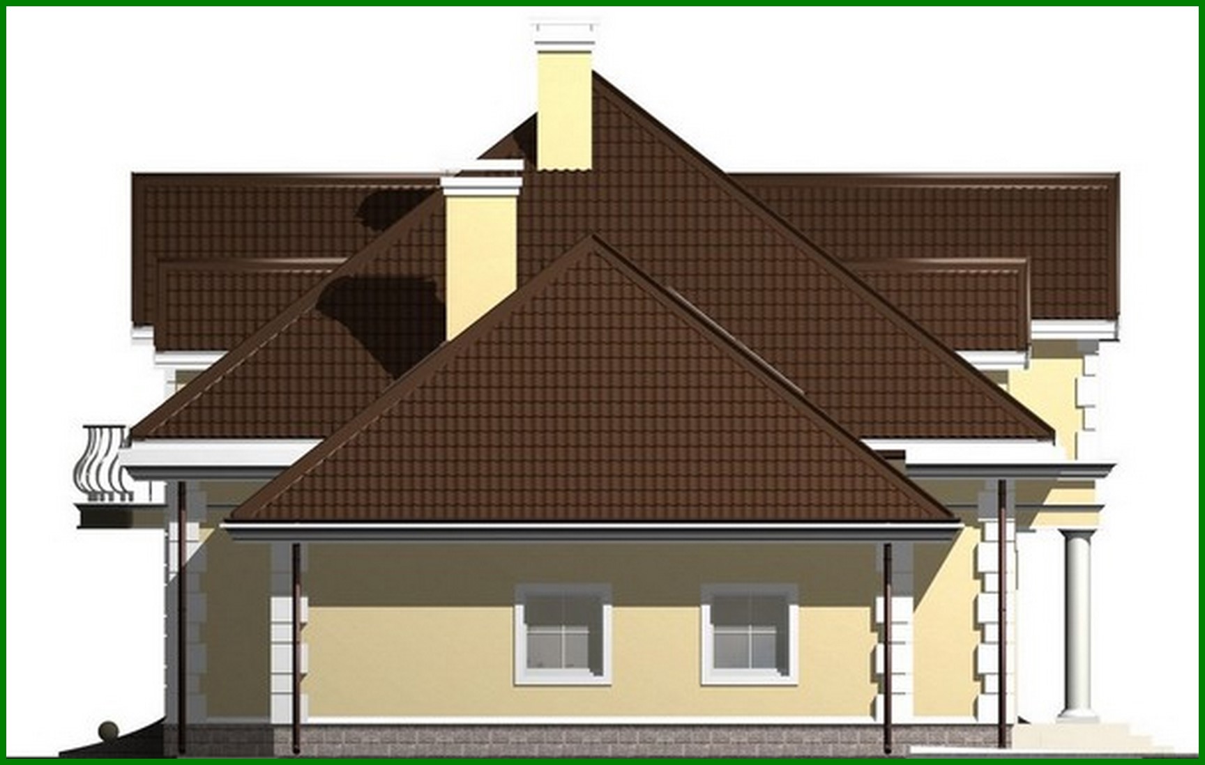 Galería de visualizaciones - Proyecto de una mansión con garaje para dos coches