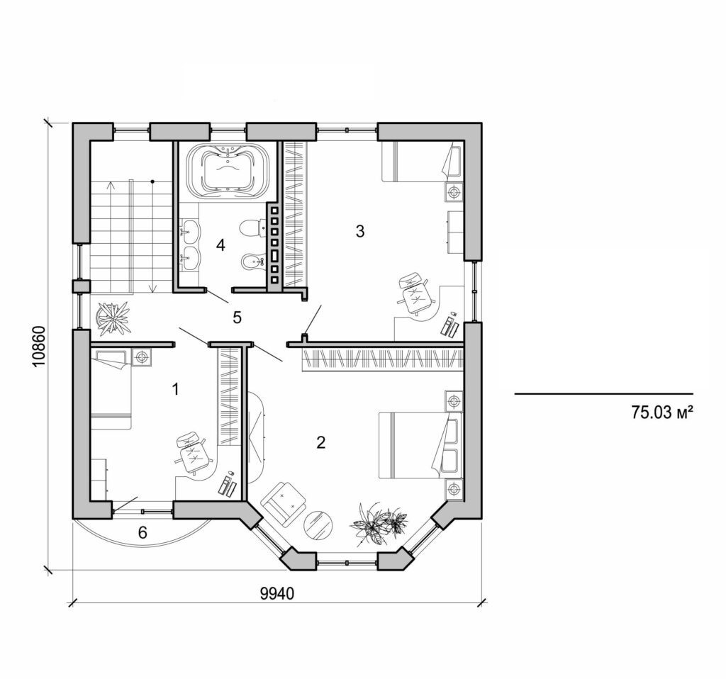 Galería de visualizaciones - Casa de dos plantas