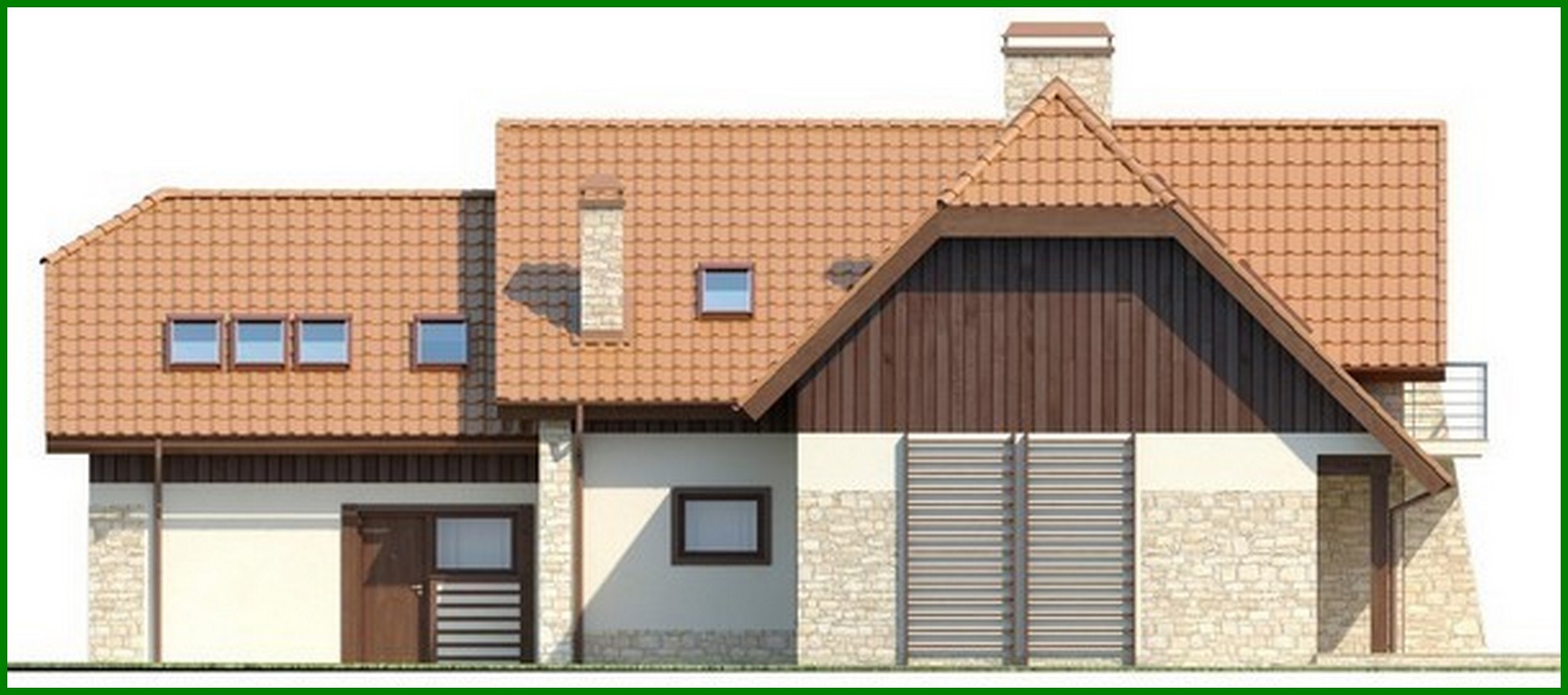 Visualization gallery - Project of a mansion with a garage for 2 cars