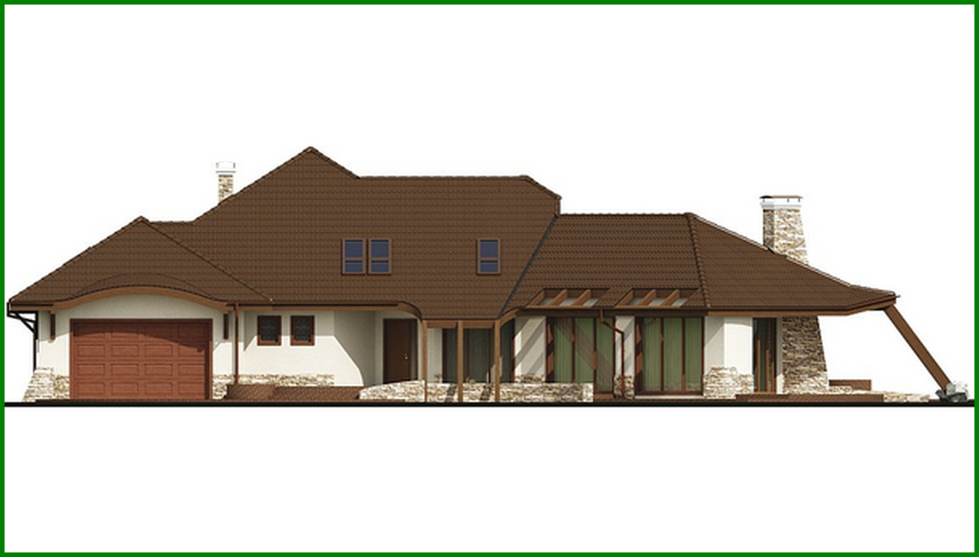 Visualization gallery - The project of a comfortable classic mansion with a garage for two cars