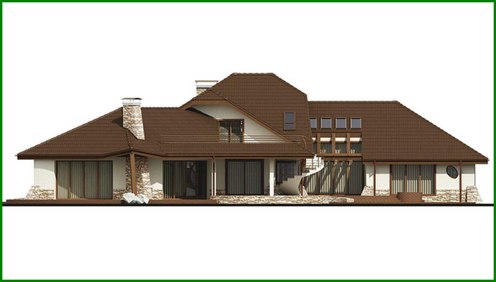 Visualization gallery - The project of a comfortable classic mansion with a garage for two cars