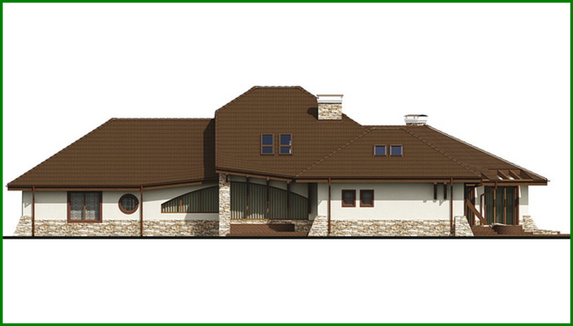 Visualization gallery - The project of a comfortable classic mansion with a garage for two cars