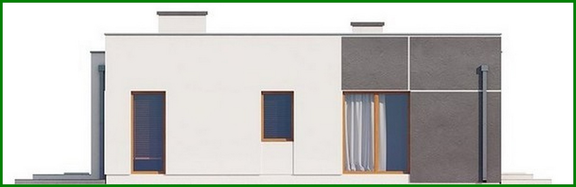 Visualization gallery - High-tech cottage project with a garage for two cars