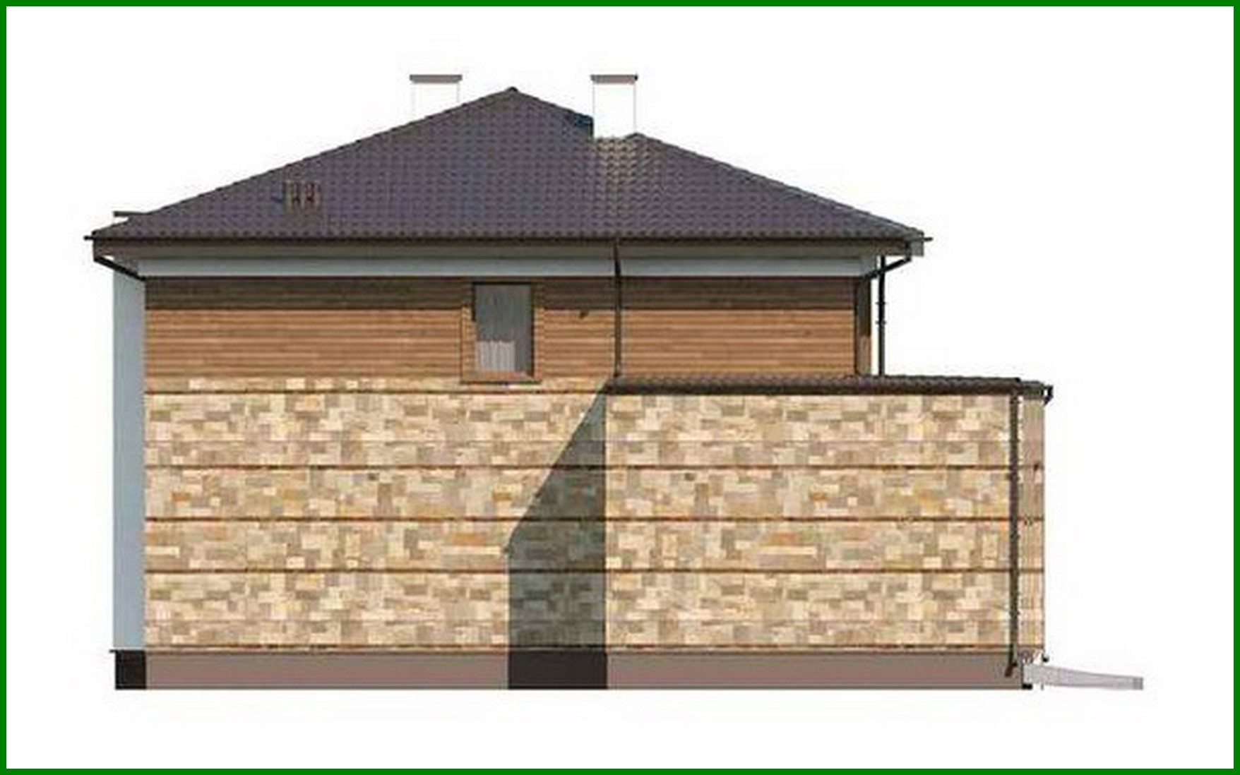 Galería de visualizaciones - Proyecto de una espaciosa casa de dos plantas con sauna