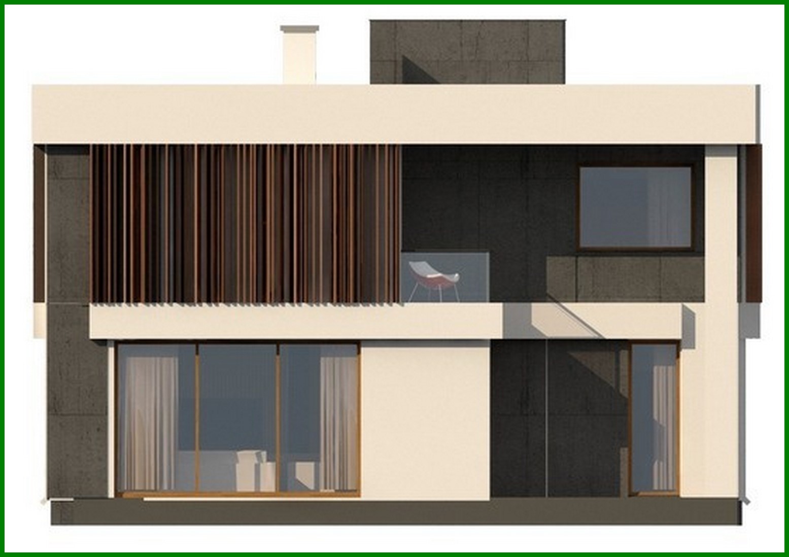 Visualization gallery - High-tech fashionable two-story house project