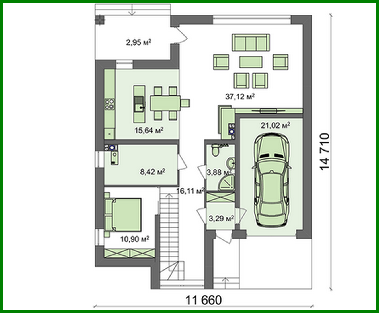 Visualization gallery - High-tech fashionable two-story house project