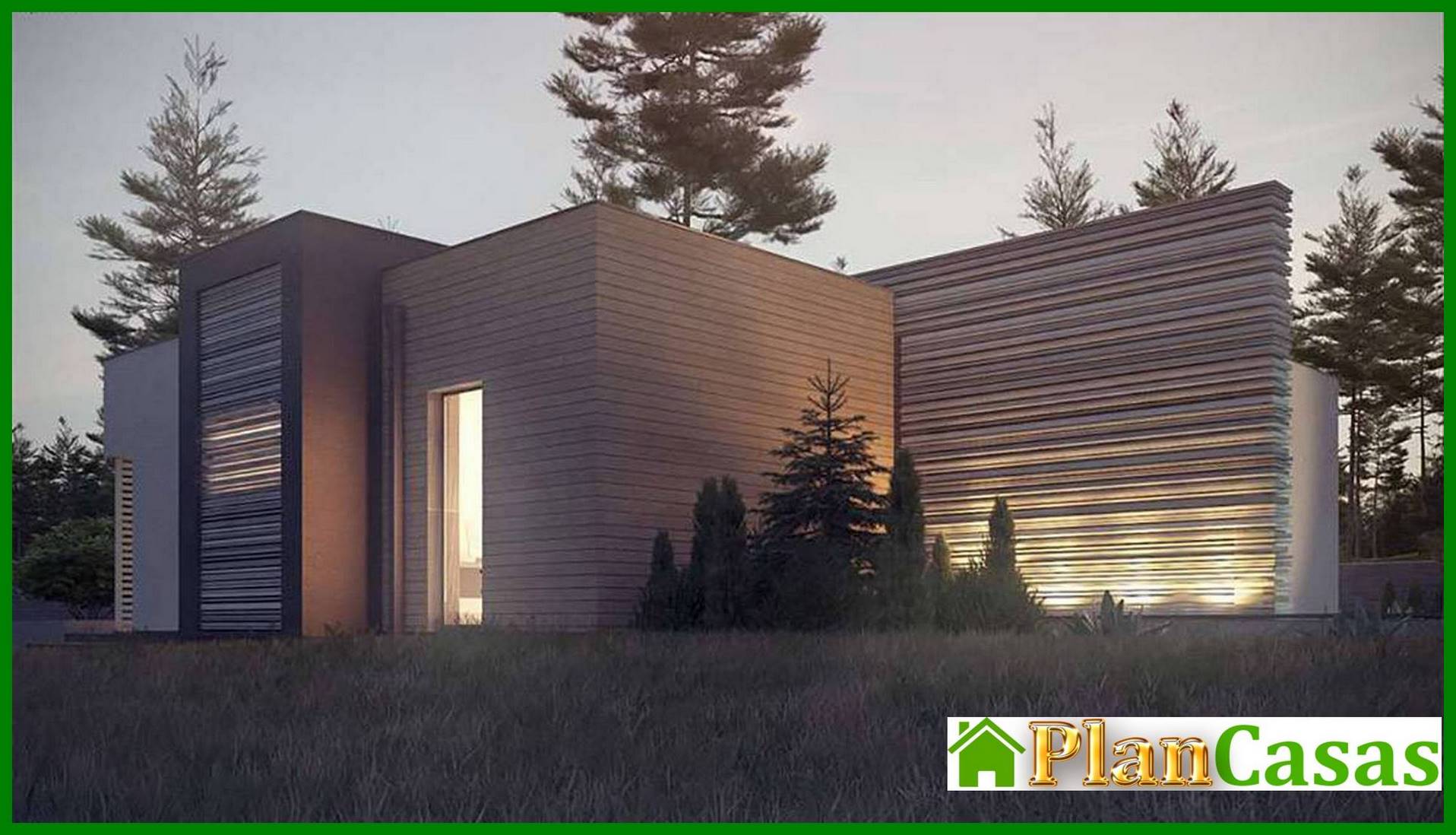 Galería de visualizaciones - Proyecto de una casa moderna y cómoda de una planta