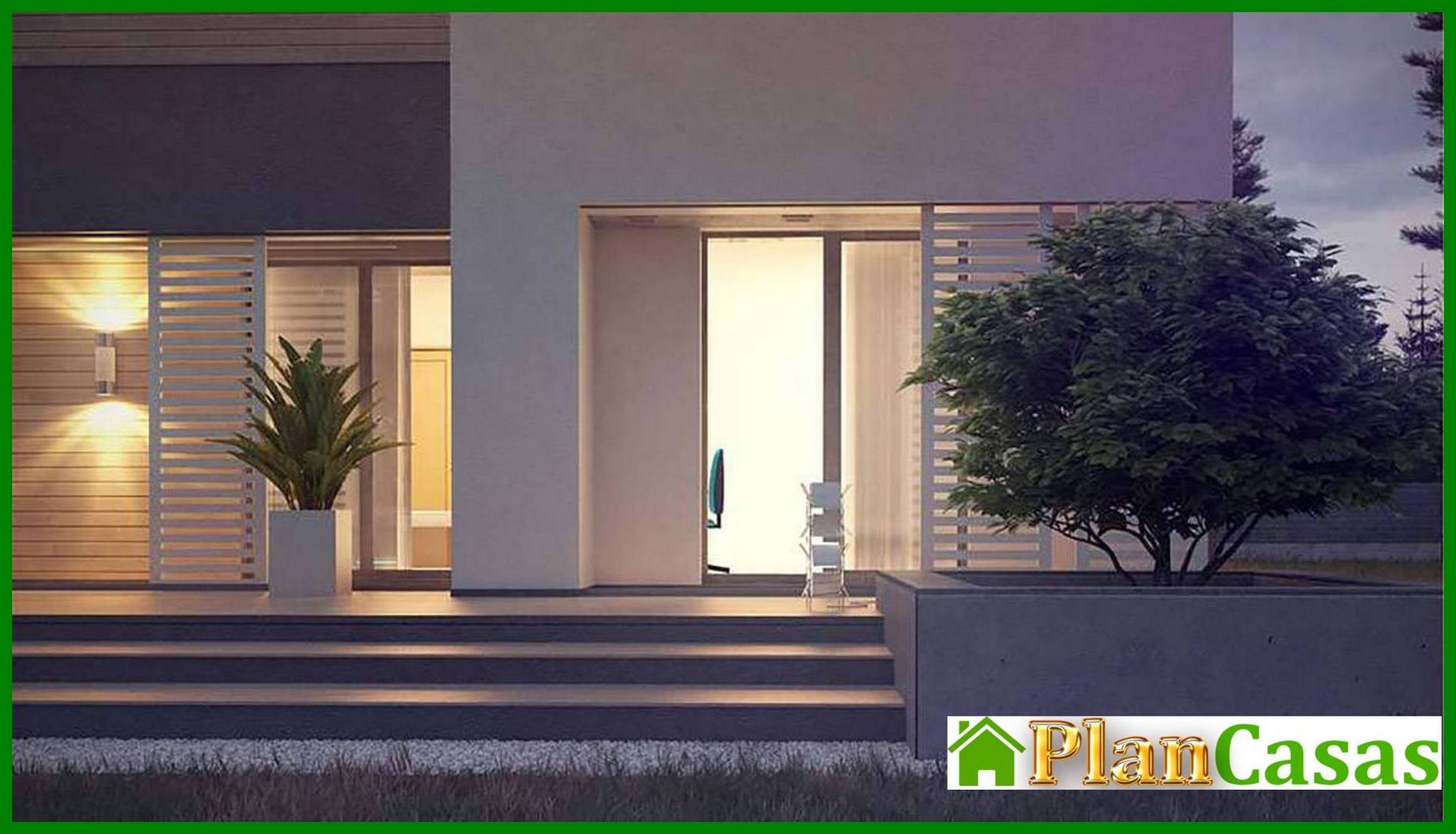 Galería de visualizaciones - Proyecto de una casa moderna y cómoda de una planta