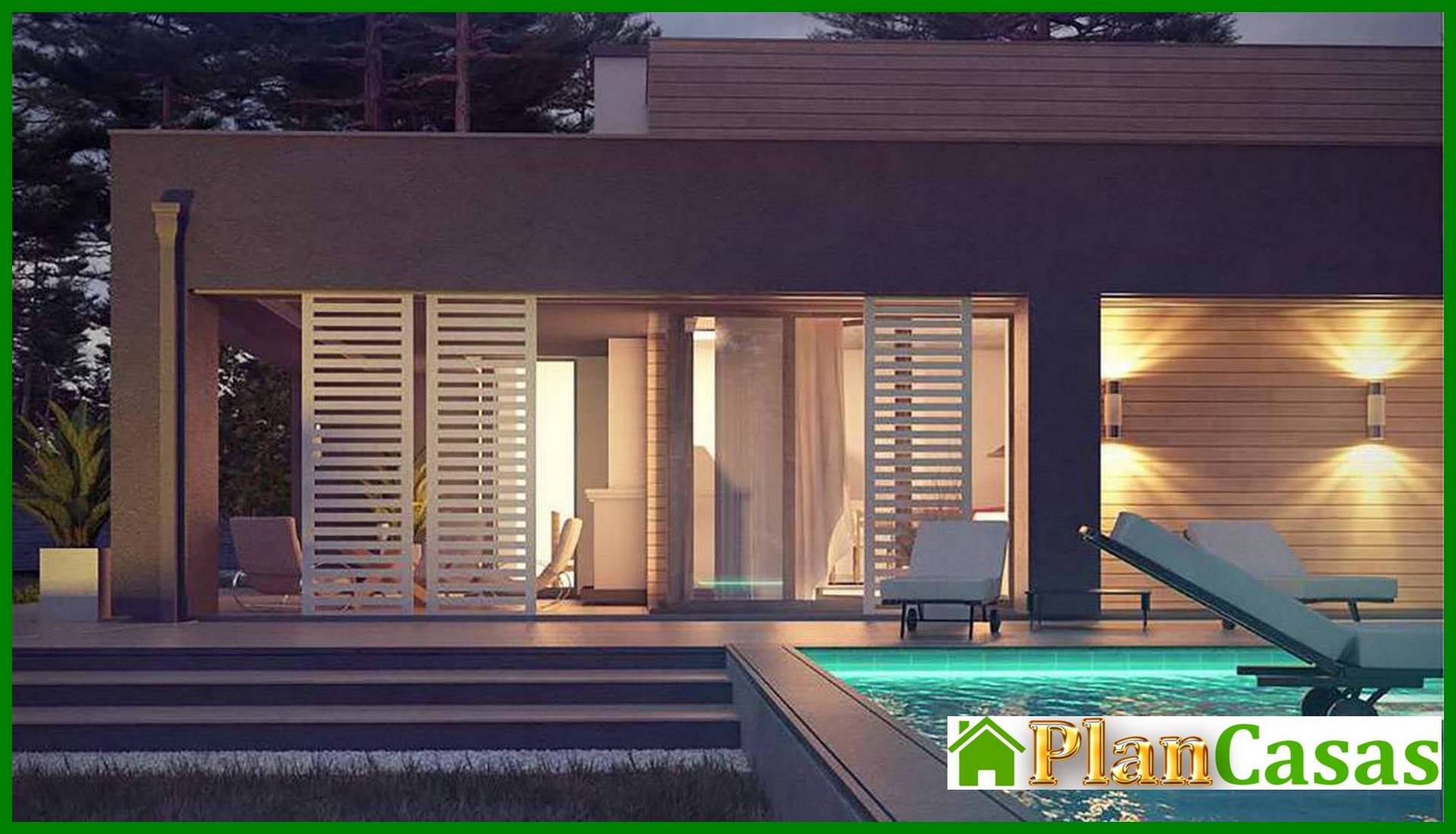 Galería de visualizaciones - Proyecto de una casa moderna y cómoda de una planta