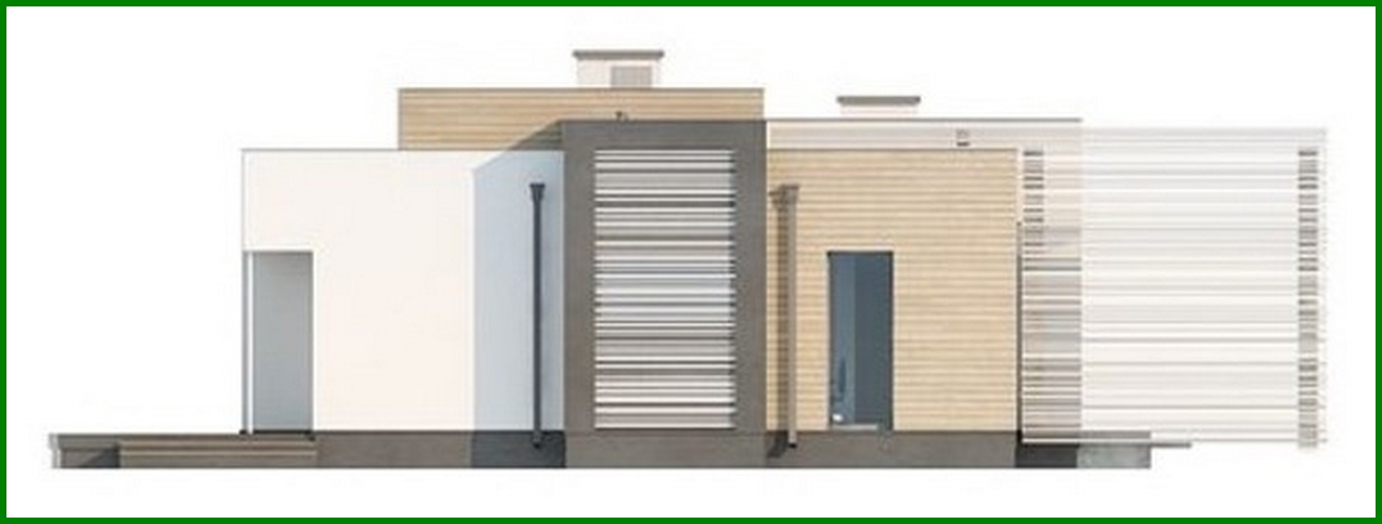 Galería de visualizaciones - Proyecto de una casa moderna y cómoda de una planta