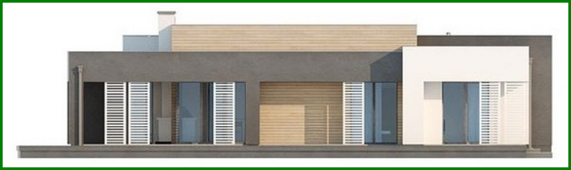 Galería de visualizaciones - Proyecto de una casa moderna y cómoda de una planta