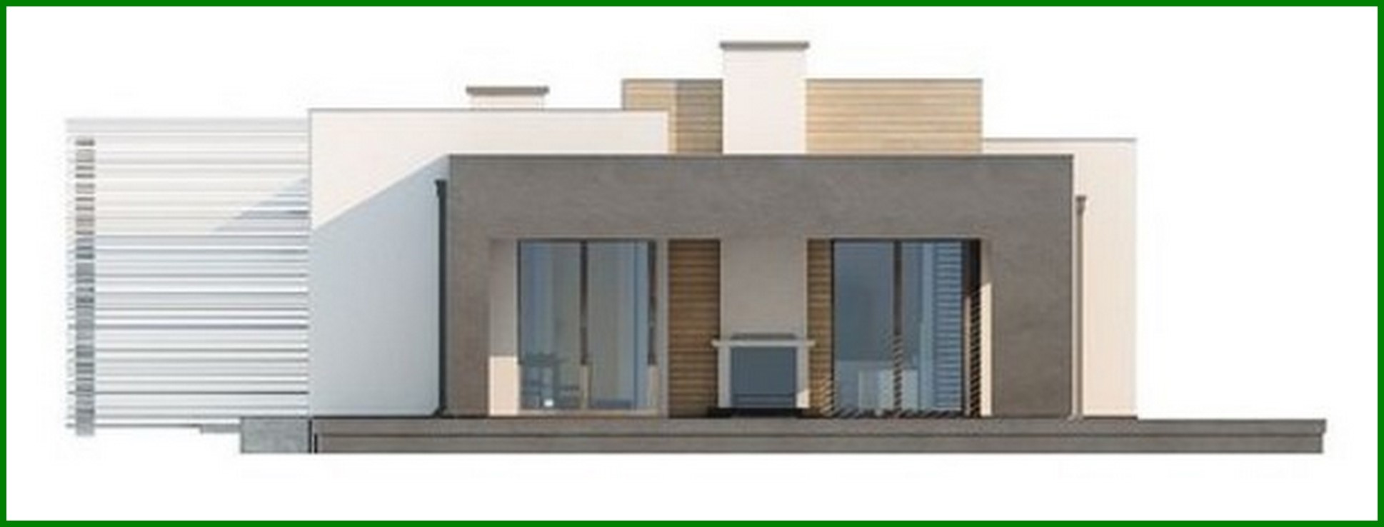 Galería de visualizaciones - Proyecto de una casa moderna y cómoda de una planta