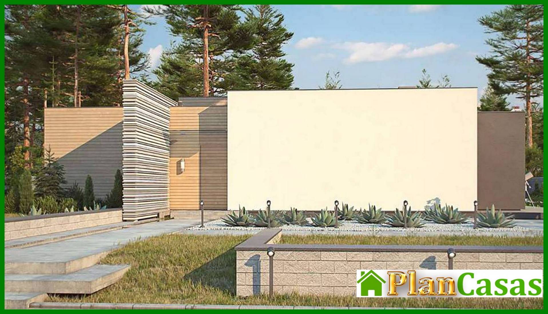 Galería de visualizaciones - Proyecto de una casa moderna y cómoda de una planta