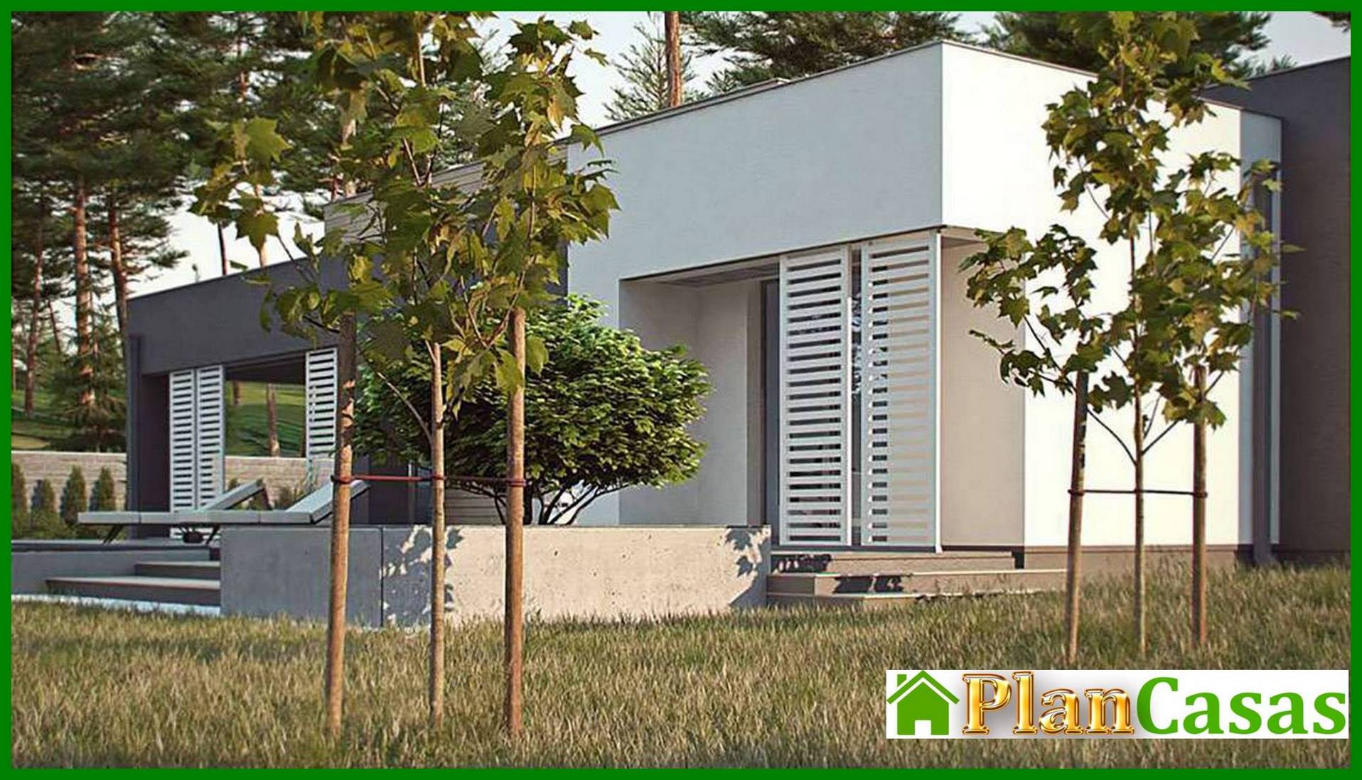 Galería de visualizaciones - Proyecto de una casa moderna y cómoda de una planta