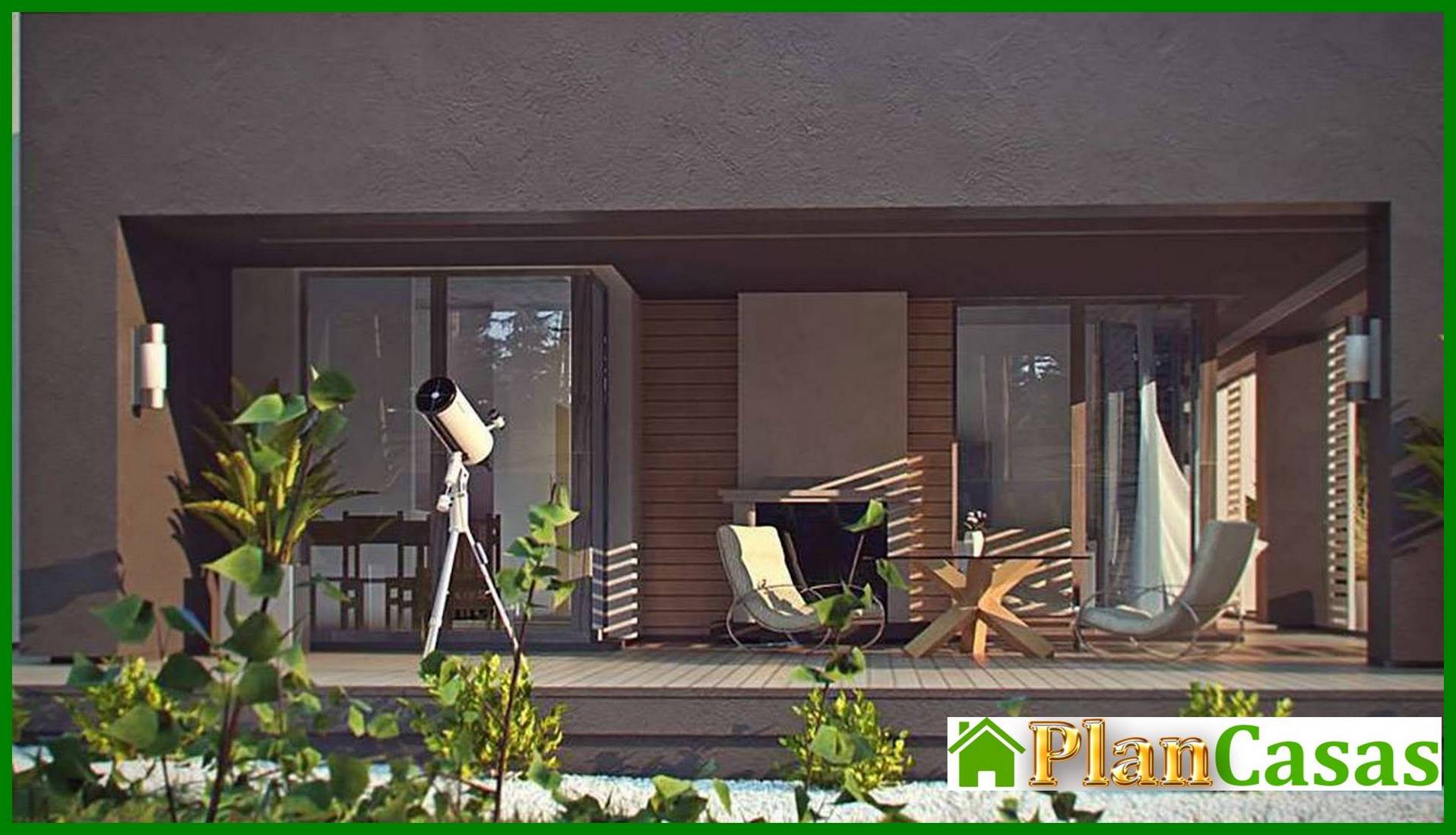 Galería de visualizaciones - Proyecto de una casa moderna y cómoda de una planta