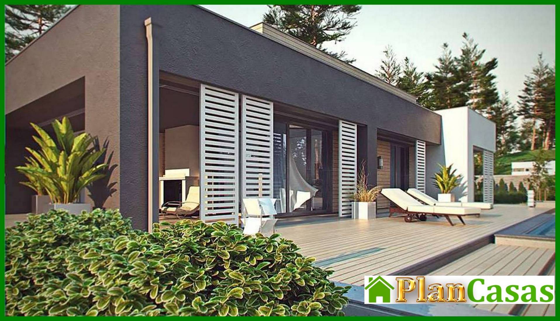 Galería de visualizaciones - Proyecto de una casa moderna y cómoda de una planta