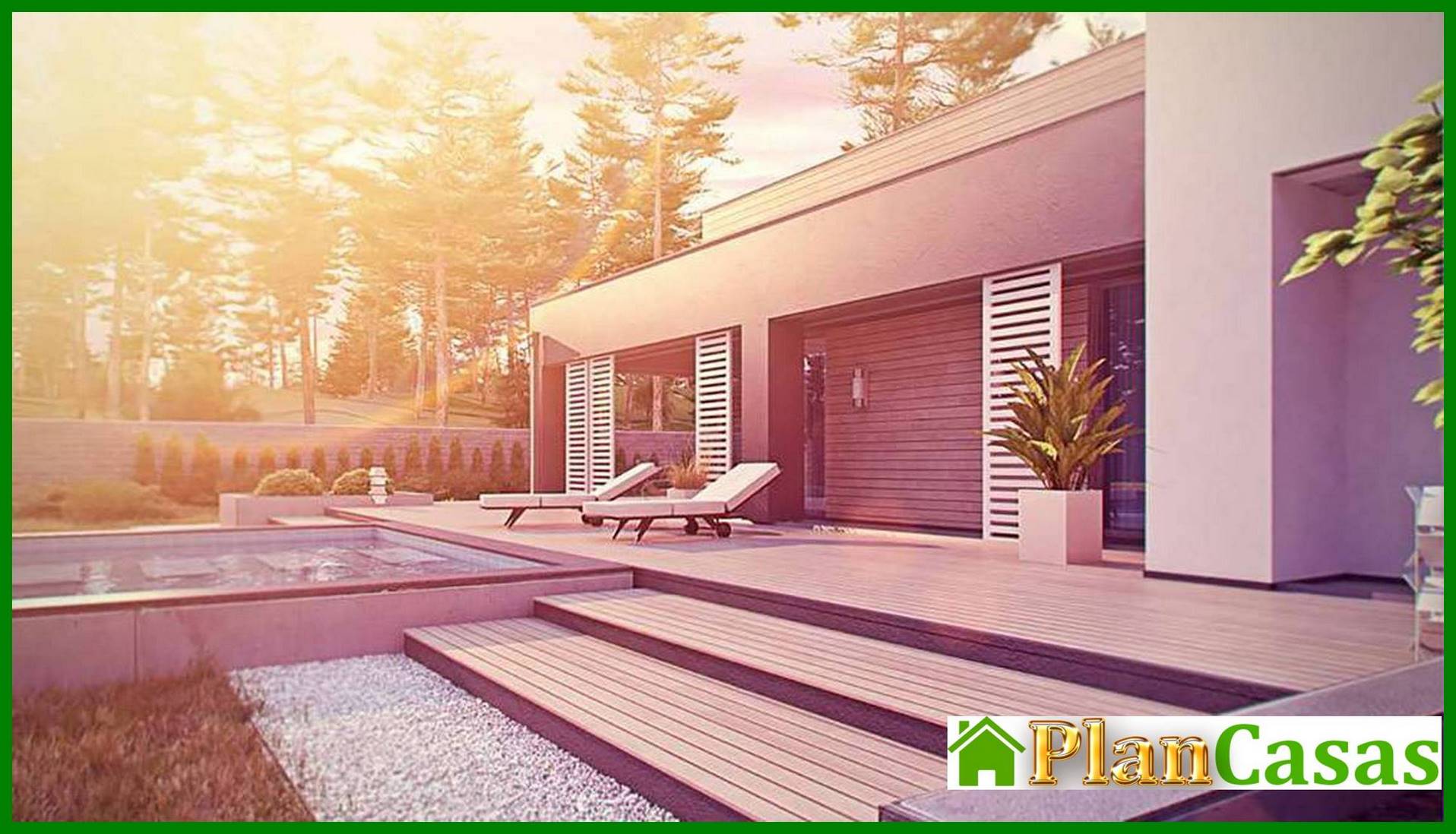 Galería de visualizaciones - Proyecto de una casa moderna y cómoda de una planta