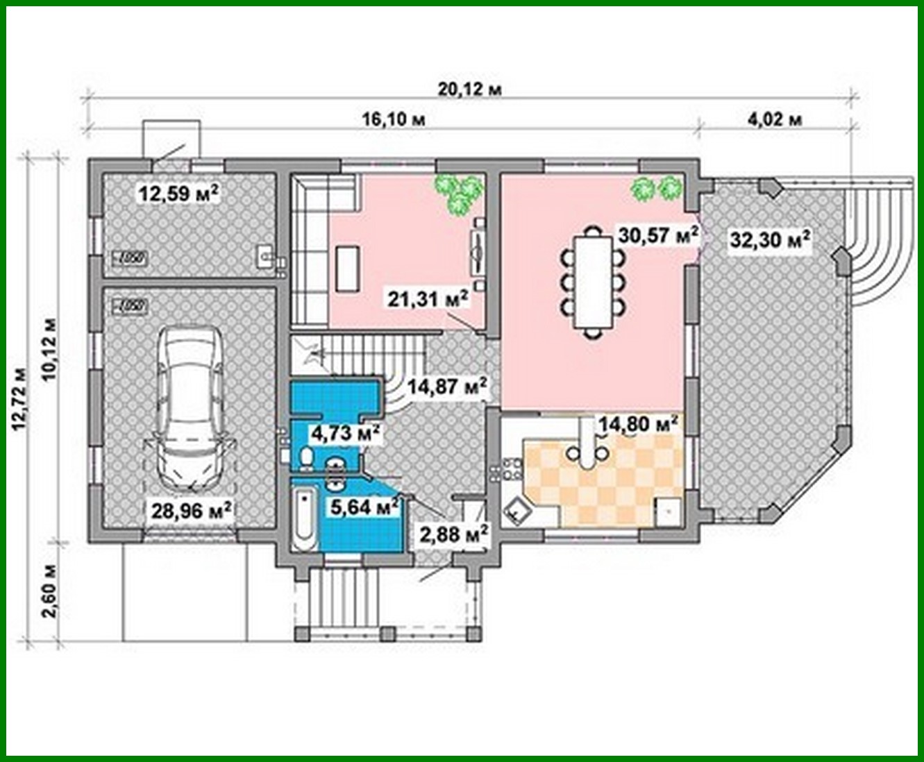 Visualization gallery - Beautiful two-story house with a spacious living room