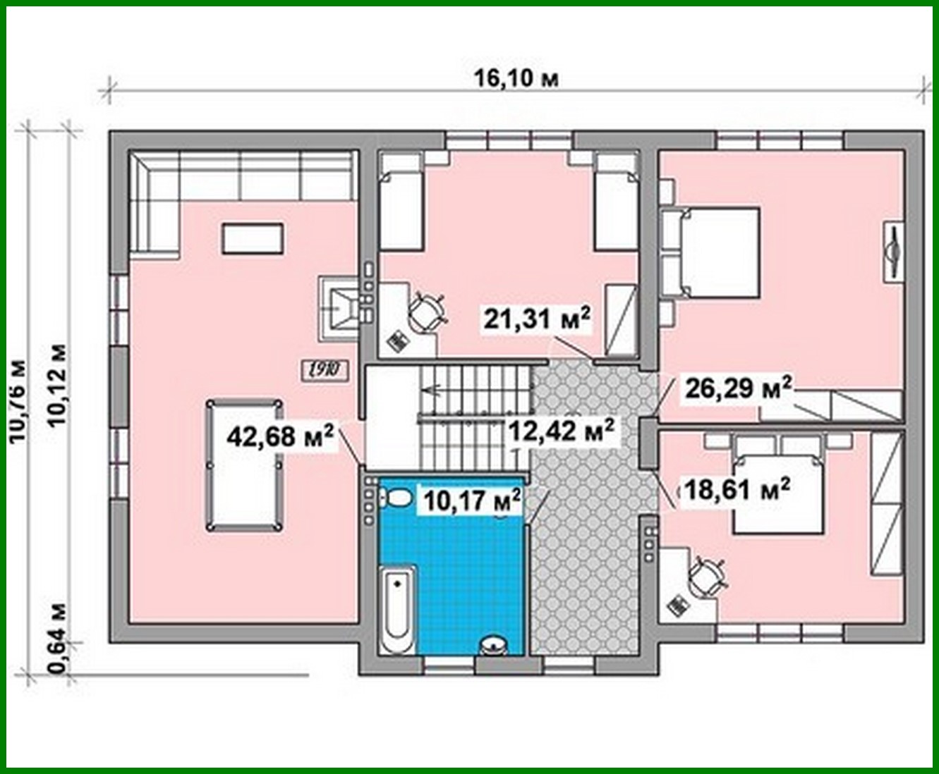 Visualization gallery - Beautiful two-story house with a spacious living room