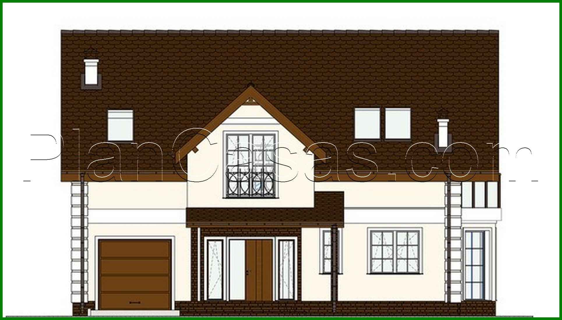 Galería de visualizaciones - Proyecto de una casa de campo chic con mirador y hermosos balcones