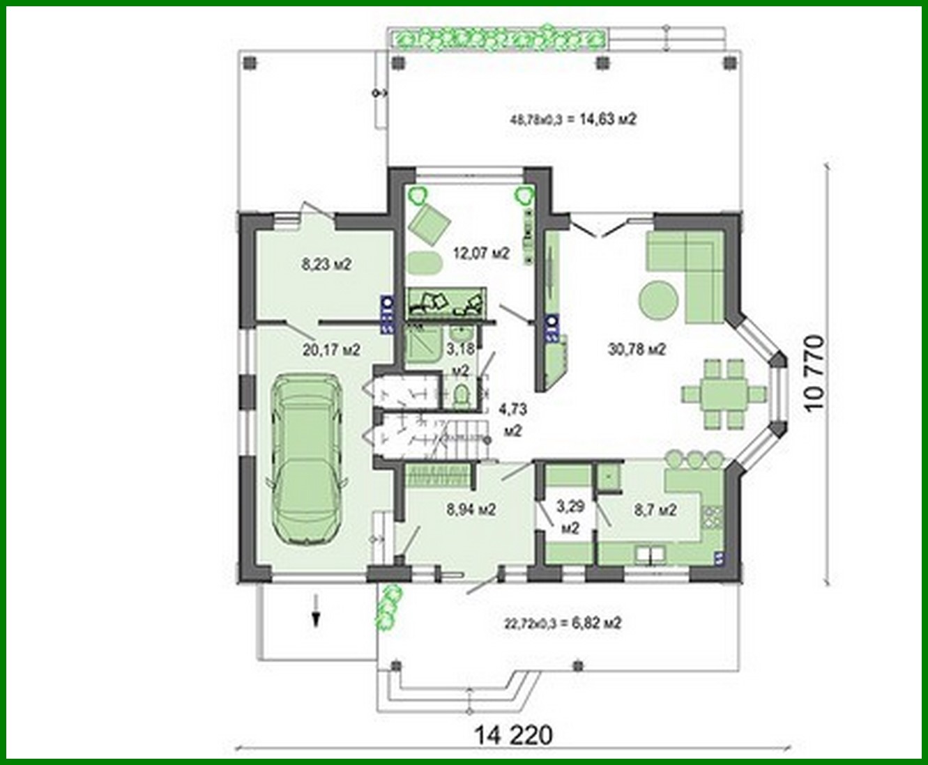 Galería de visualizaciones - Proyecto de una casa de campo chic con mirador y hermosos balcones