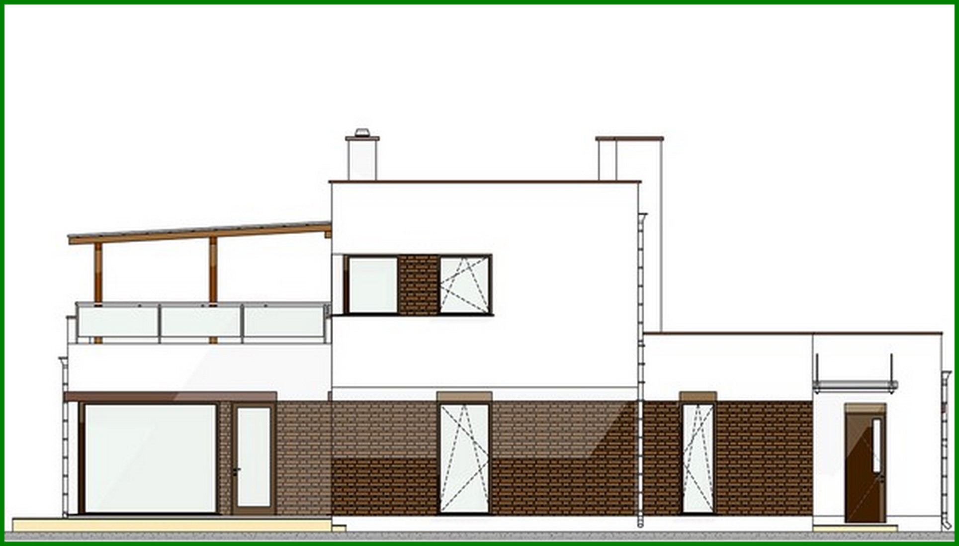 Galería de visualizaciones - Proyecto de una casa chic con tres enormes dormitorios