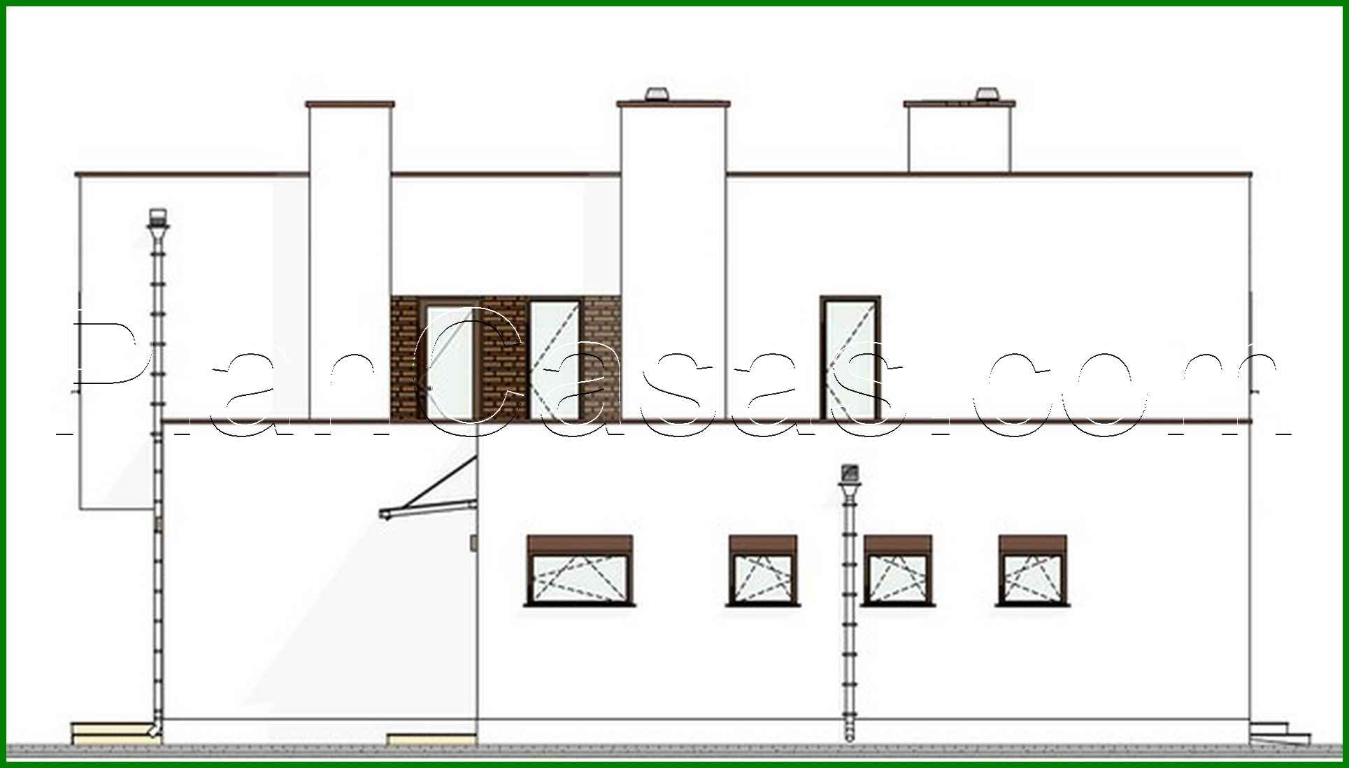 Galería de visualizaciones - Proyecto de una casa chic con tres enormes dormitorios