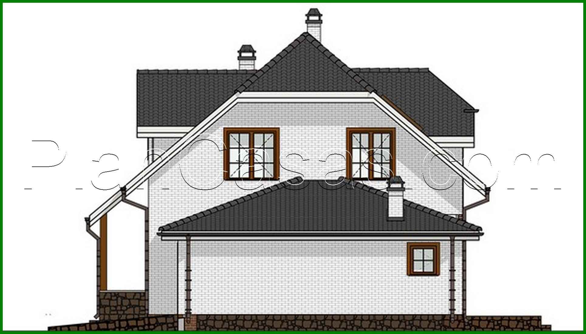 Galería de visualizaciones - Increíble casa de dos plantas con mirador y garaje integrado