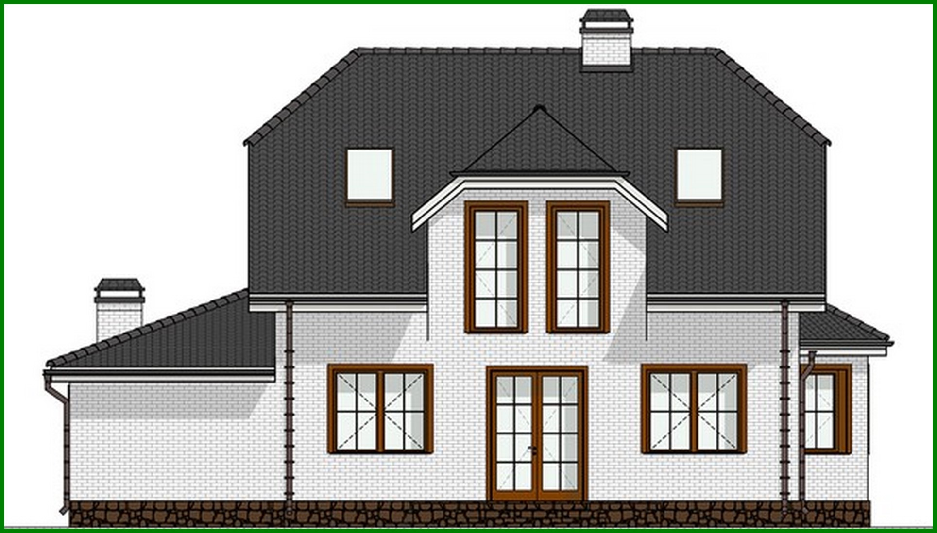 Galería de visualizaciones - Increíble casa de dos plantas con mirador y garaje integrado