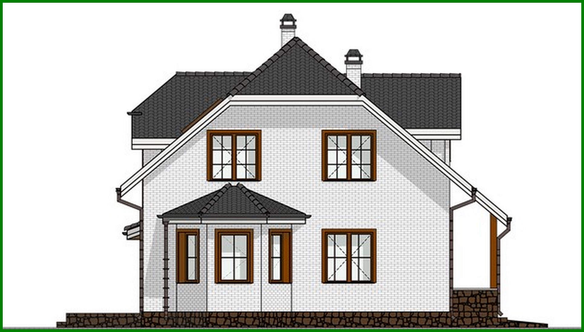 Galería de visualizaciones - Increíble casa de dos plantas con mirador y garaje integrado