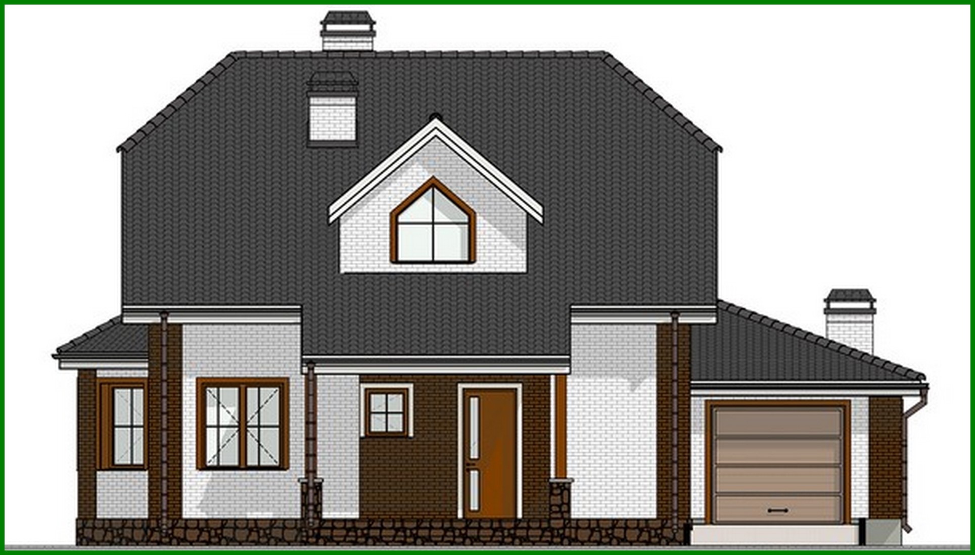 Galería de visualizaciones - Increíble casa de dos plantas con mirador y garaje integrado