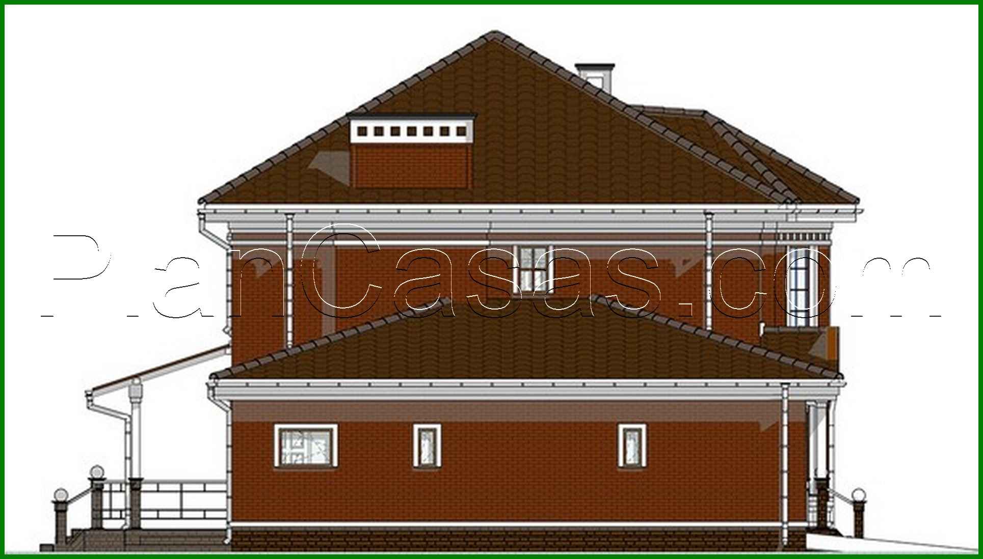 Galería de visualizaciones - Proyecto original de un encantador edificio residencial de dos plantas con mirador