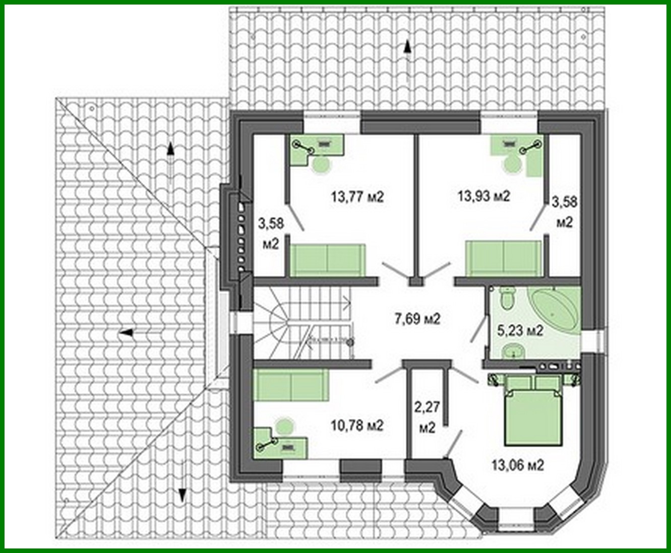 Galería de visualizaciones - Proyecto original de un encantador edificio residencial de dos plantas con mirador