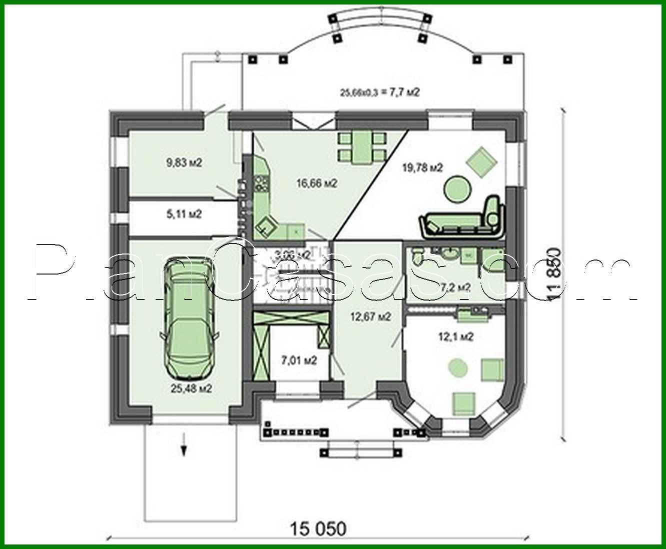 Galería de visualizaciones - Proyecto original de un encantador edificio residencial de dos plantas con mirador
