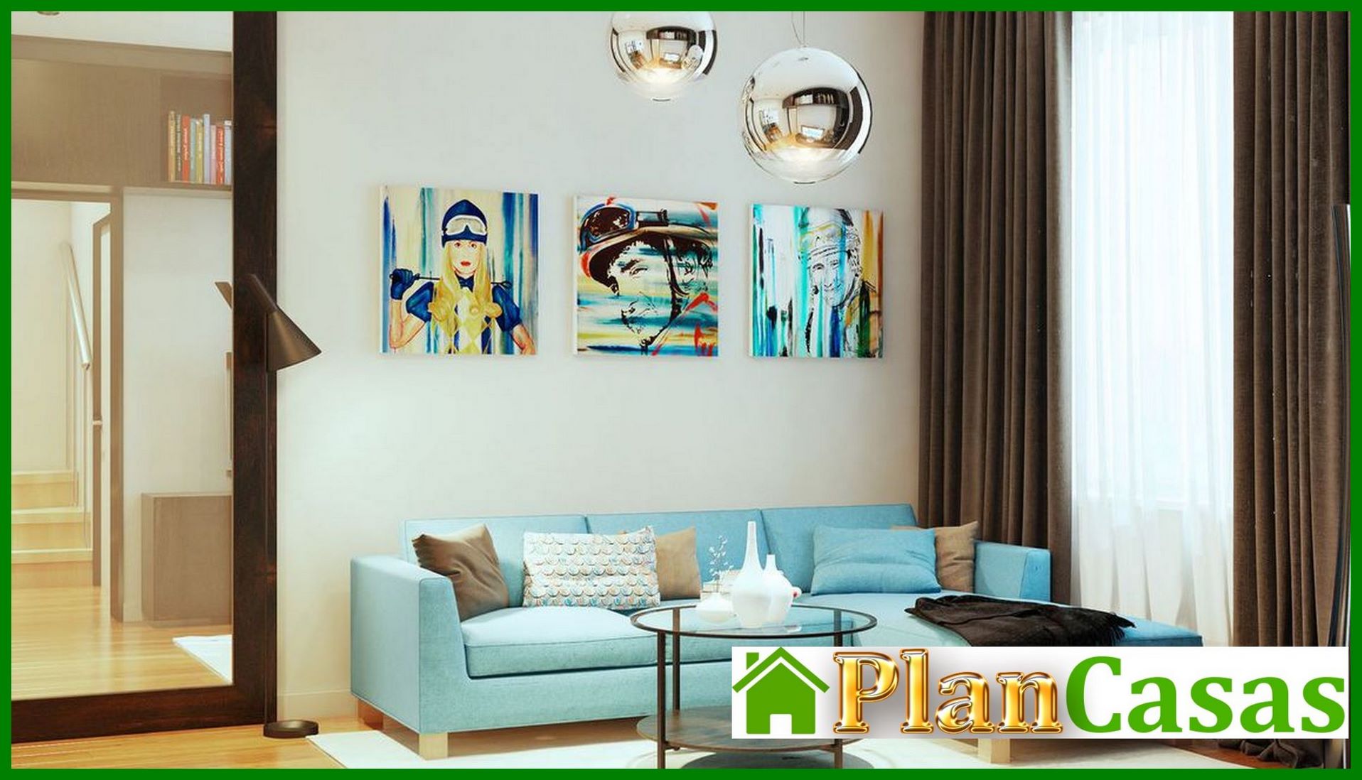 Galería de visualizaciones - Plano de una pequeña casa de campo de 60 m2