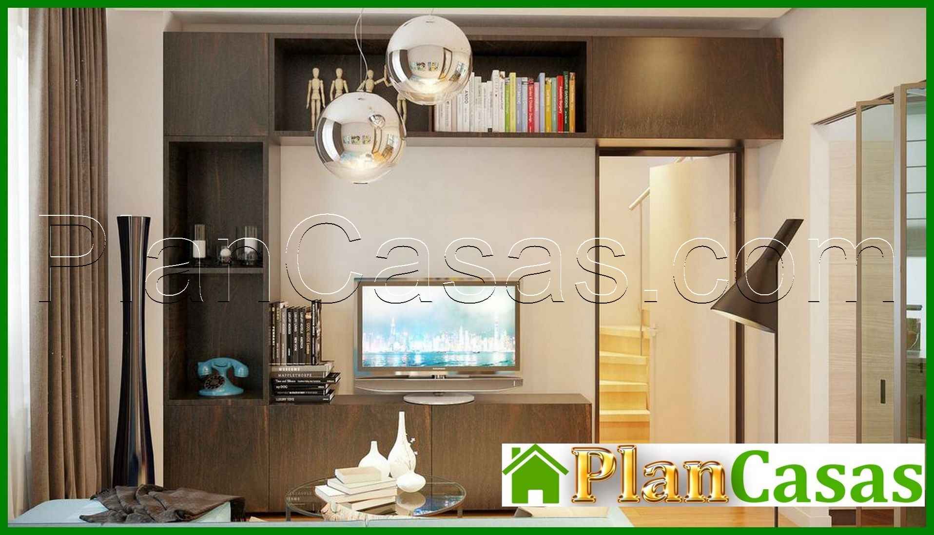 Galería de visualizaciones - Plano de una pequeña casa de campo de 60 m2