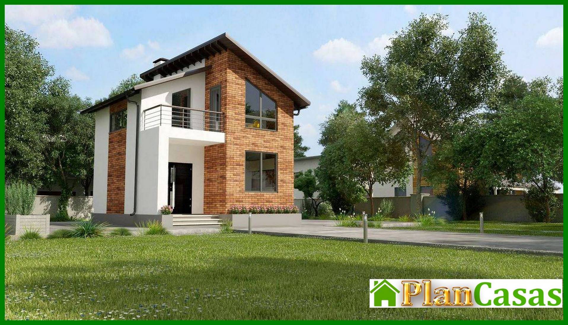 Plano de una pequeña casa de campo de 60 m2