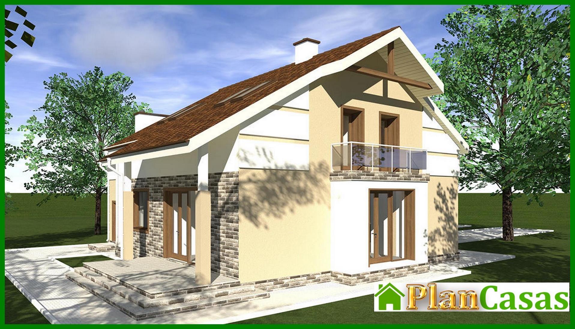 Galería de visualizaciones - Proyecto de una casa con ático colorida y llena de sol