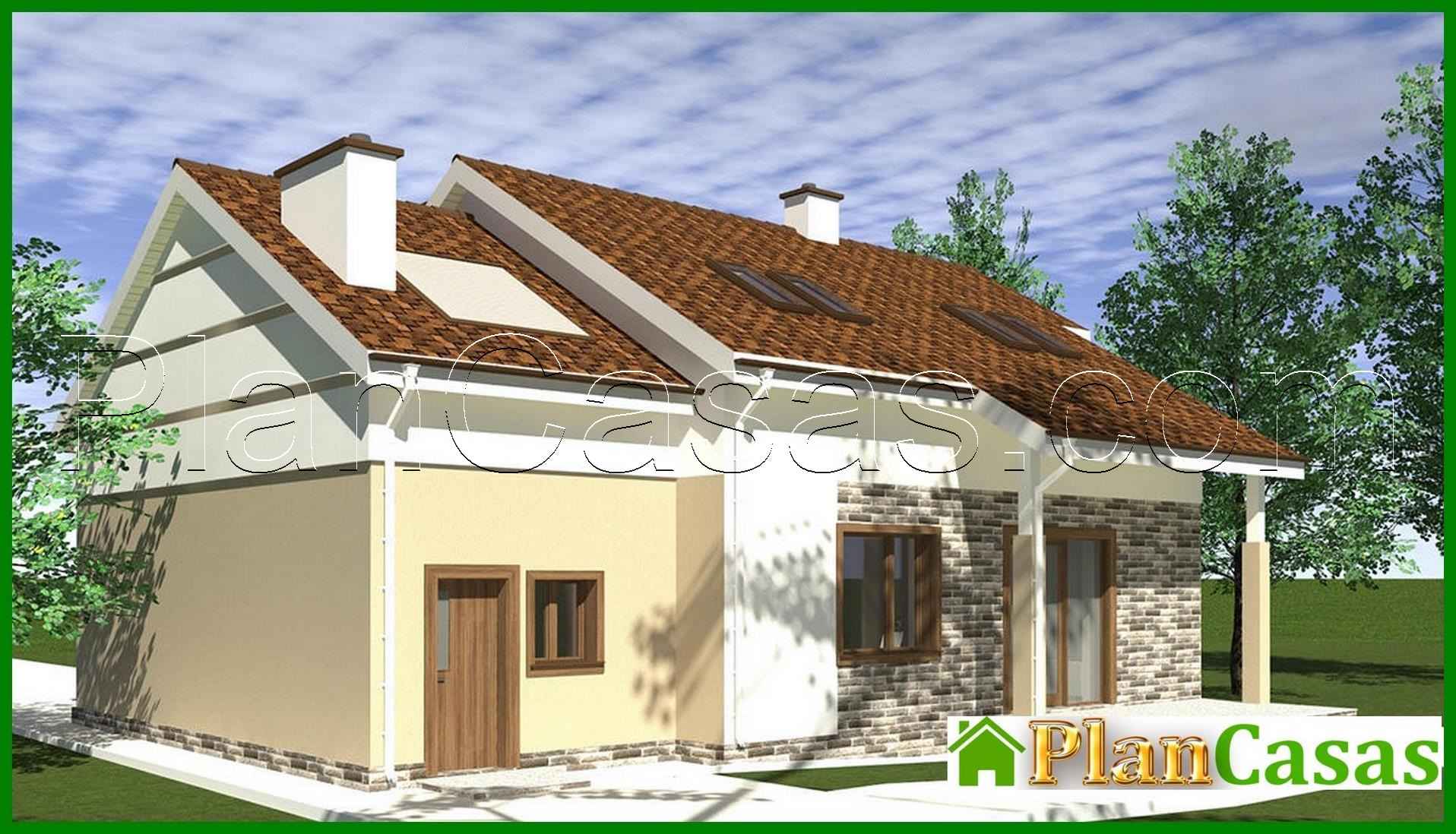 Galería de visualizaciones - Proyecto de una casa con ático colorida y llena de sol