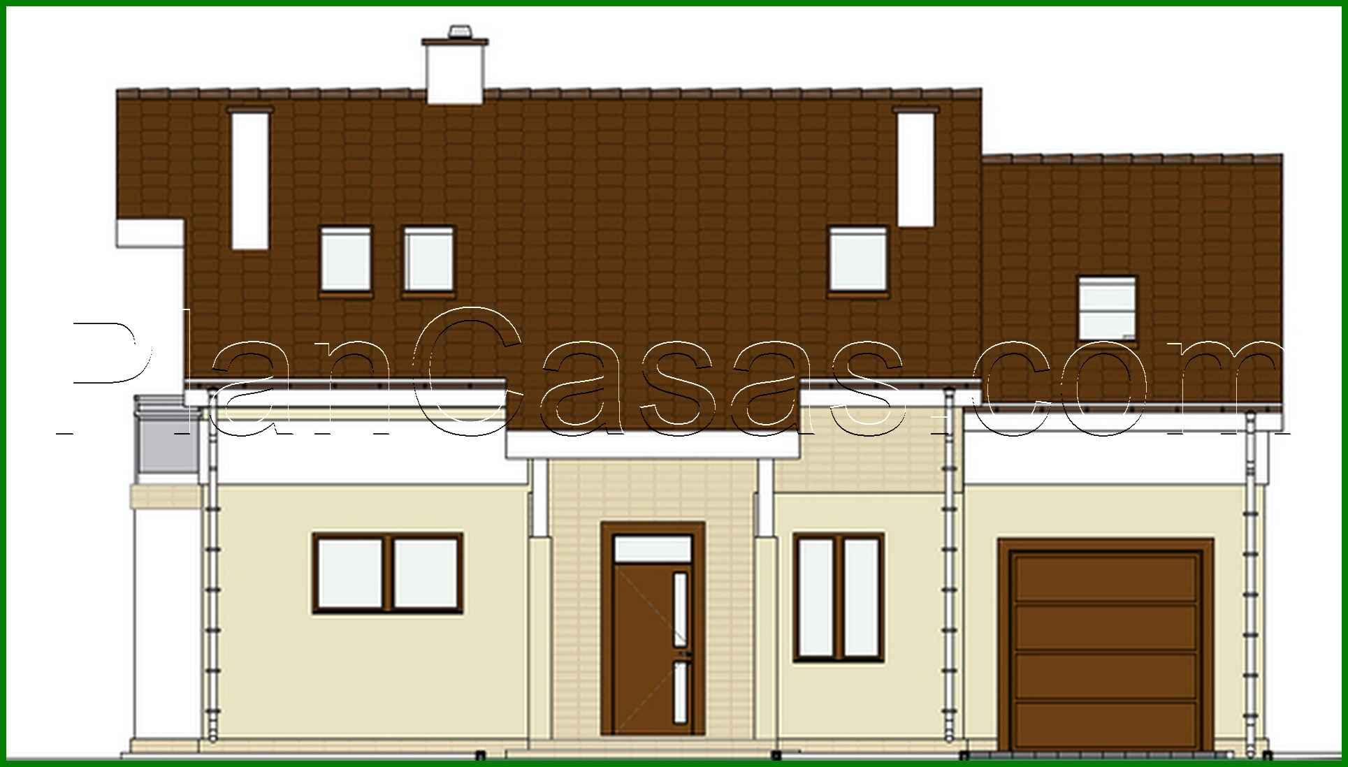 Galería de visualizaciones - Proyecto de una casa con ático colorida y llena de sol