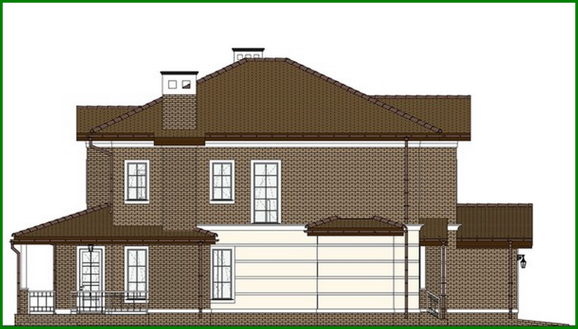 Galería de visualizaciones - Hermoso proyecto de una casa de dos plantas con apartamentos de lujo para el propietario