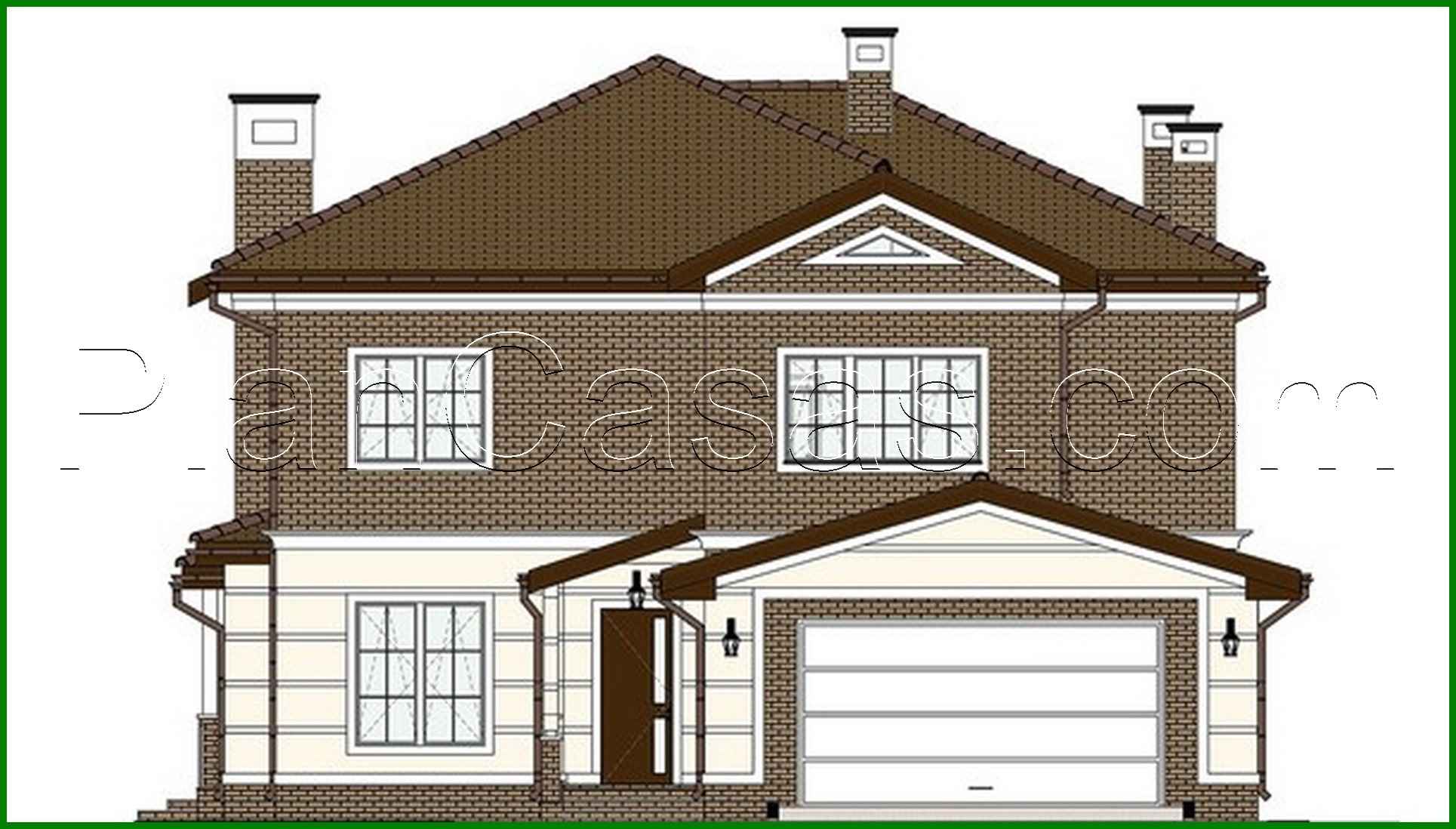 Galería de visualizaciones - Hermoso proyecto de una casa de dos plantas con apartamentos de lujo para el propietario