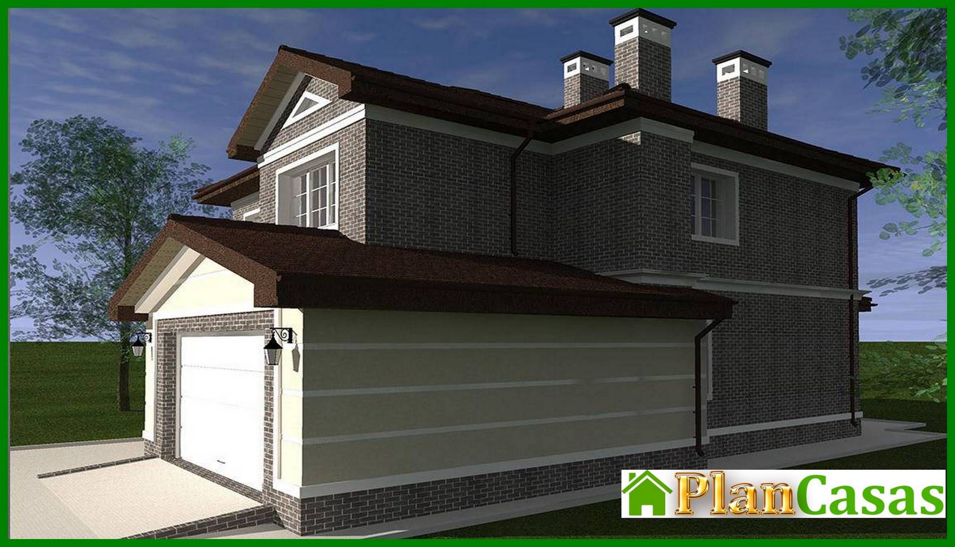 Galería de visualizaciones - Hermoso proyecto de una casa de dos plantas con apartamentos de lujo para el propietario