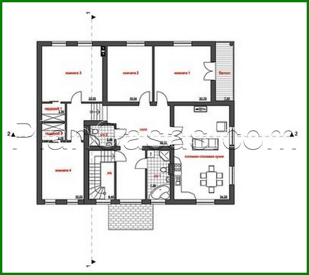 Visualization gallery - Architectural project of a country mansion with a terrace