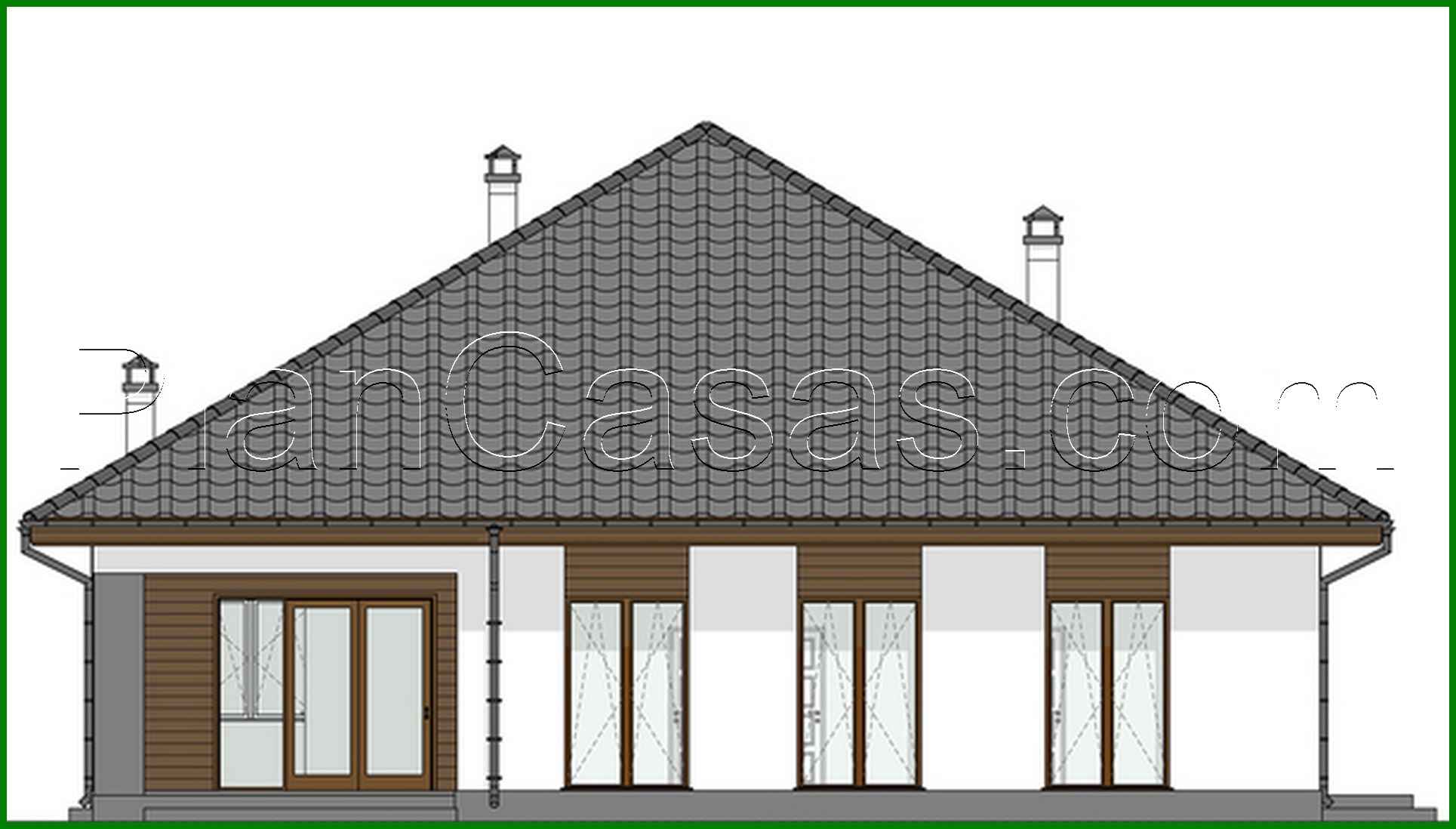 Visualization gallery - The project of an elegant one-story house with a spacious garage