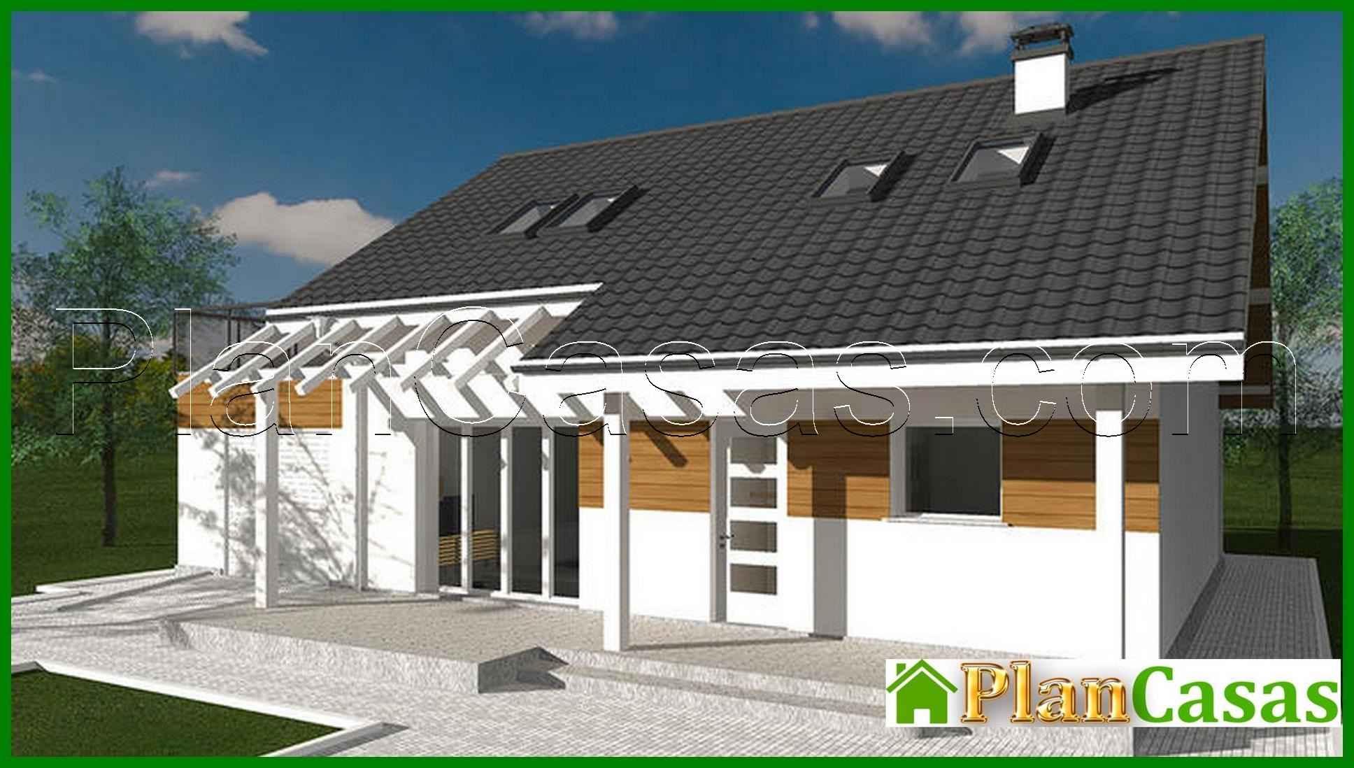 Two-storey beautiful cottage with a unique layout