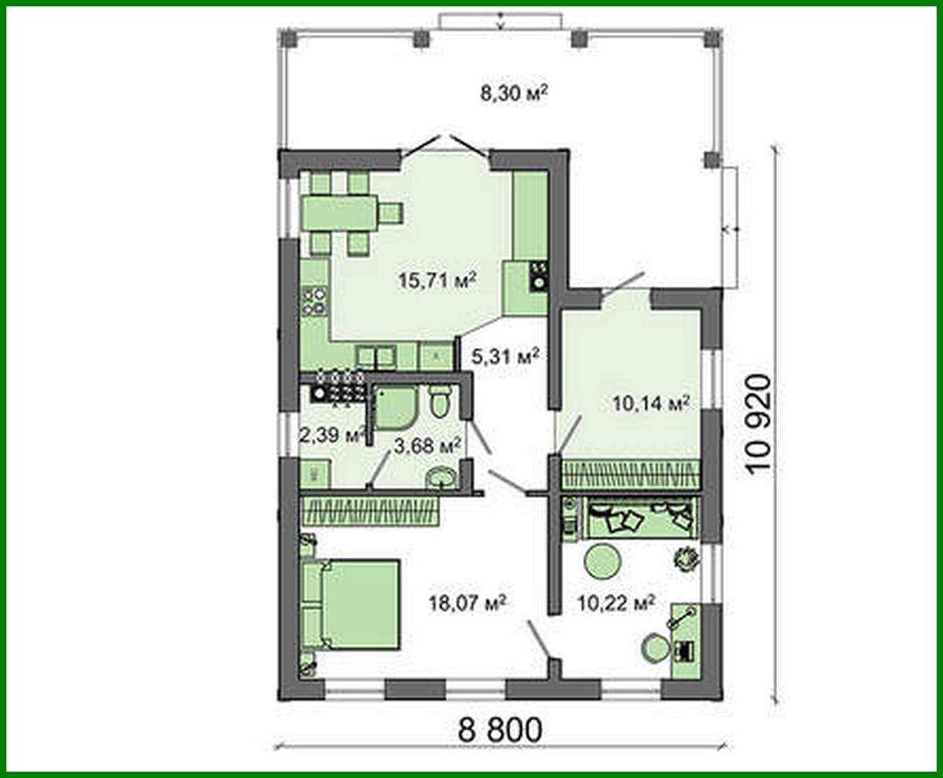 Galería de visualizaciones - Edificio residencial estacional original
